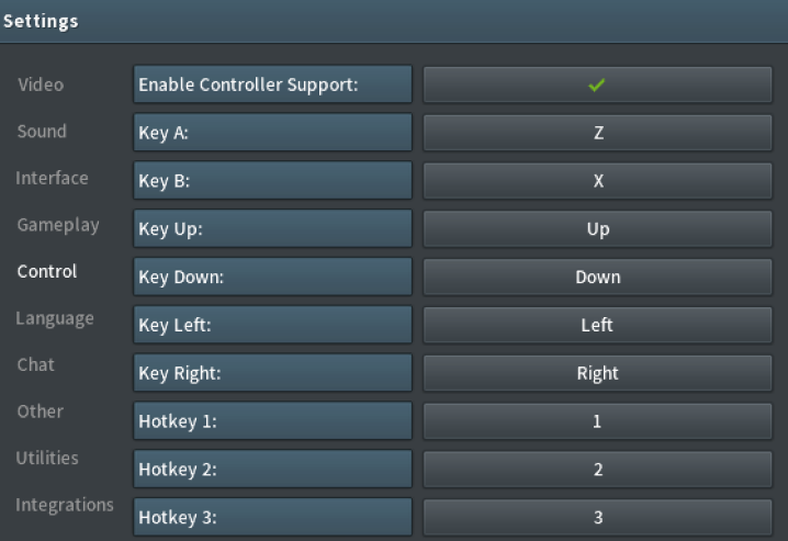PokeMMO Control Settings